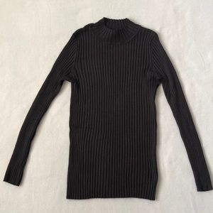 Ribbed Turtleneck Top